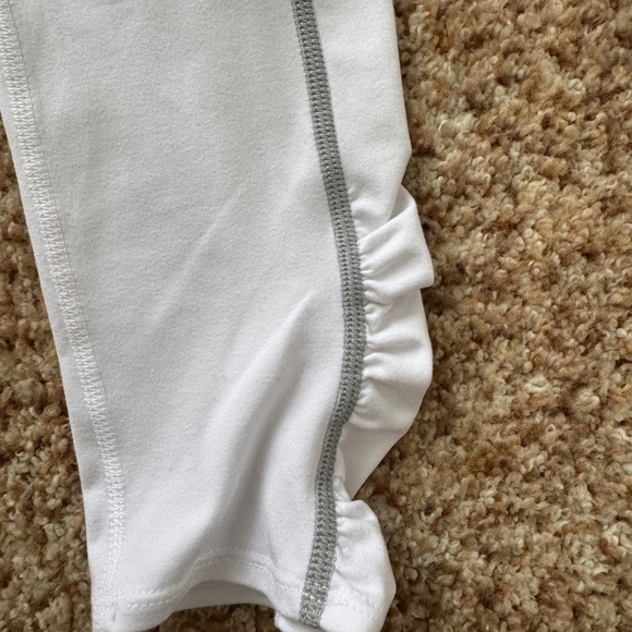 Free People Movement Leggings white/gray stitching size xs rouched bottoms - Picture 4 of 4